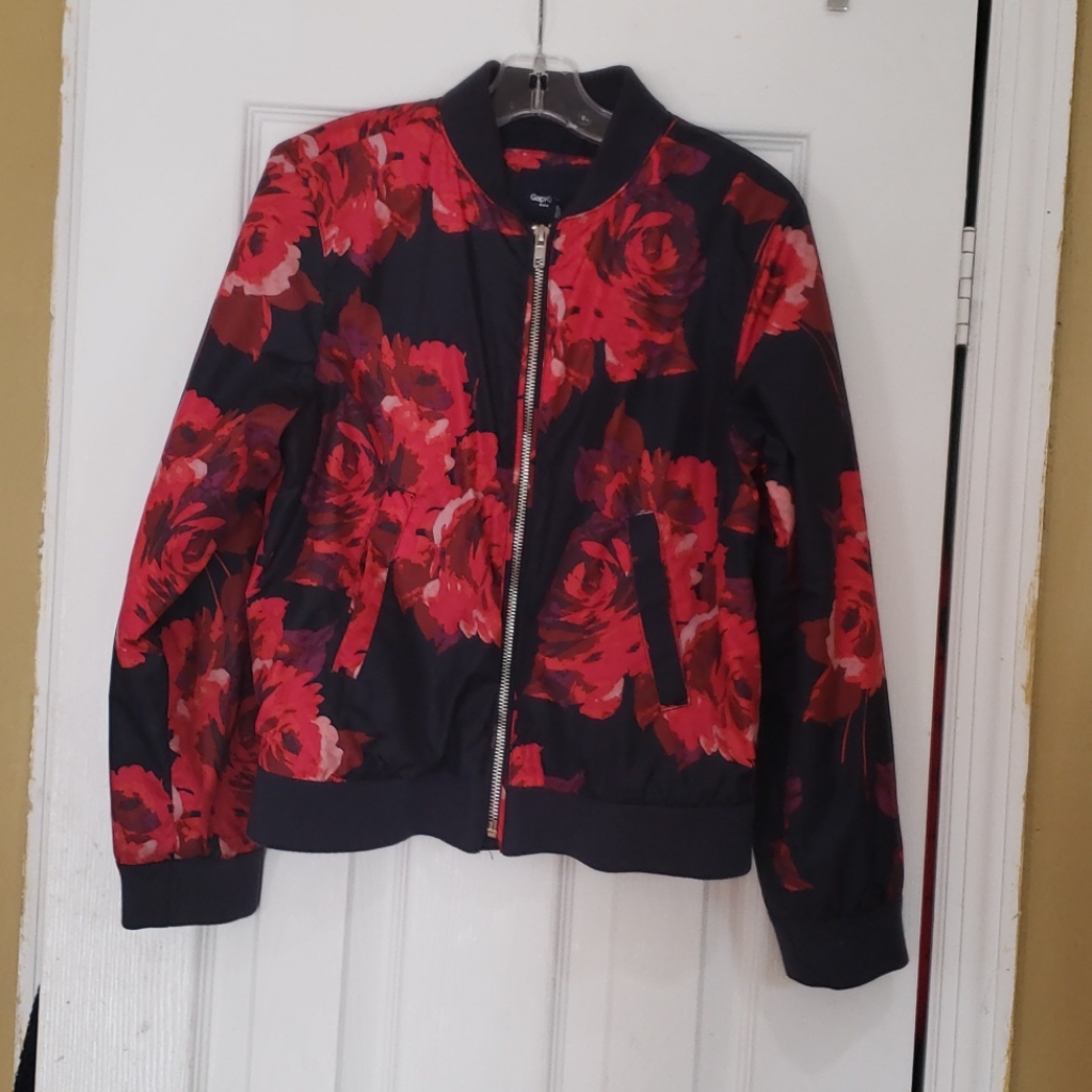 Flowered Flight Jacket